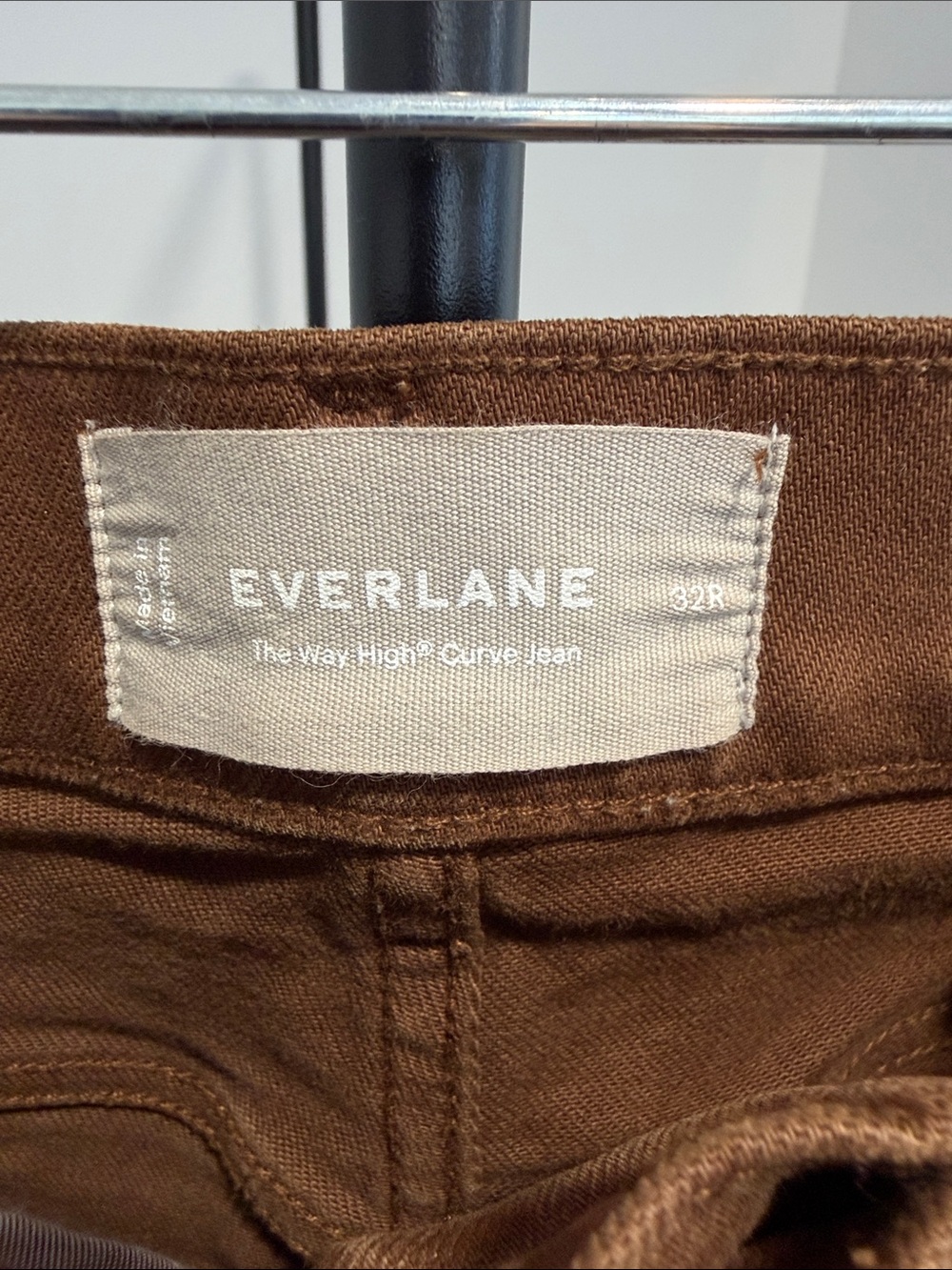 EVERLANE - The way-high curve Jean, size 32R, chocolate brown - Picture 2 of 4